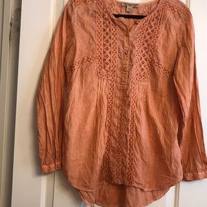Long Sleeve Bohemian Style Tunic - SIZE : M
